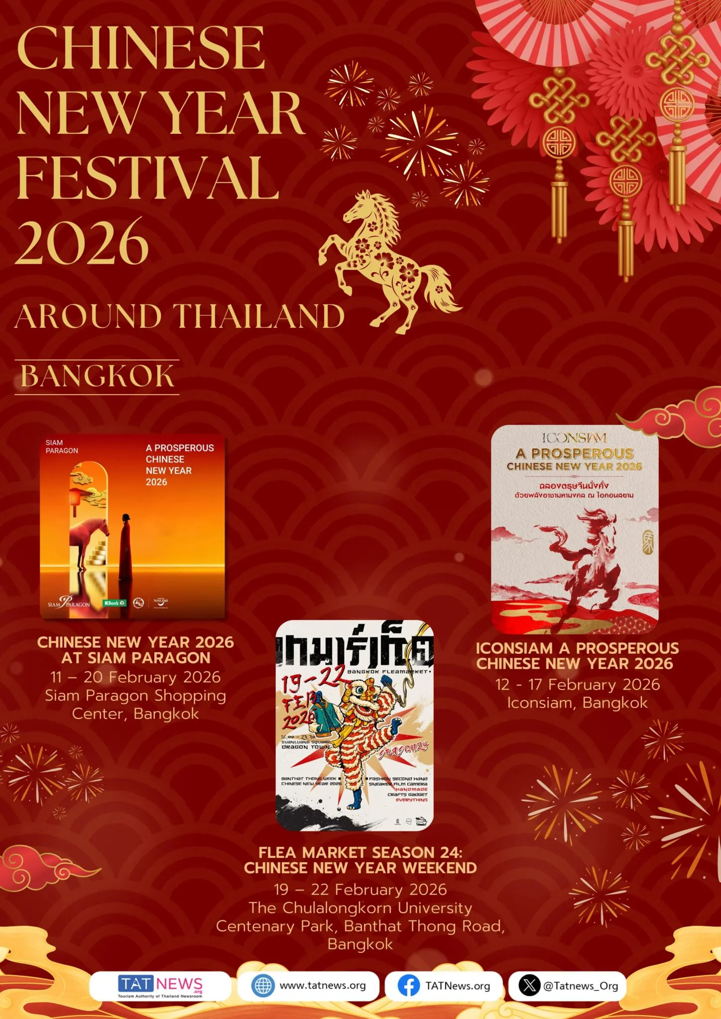 Chinese New Year events around Thailand in 2026