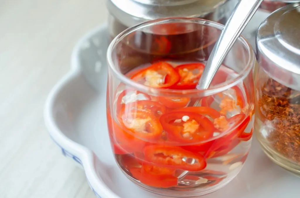 Red chilli in vinegar