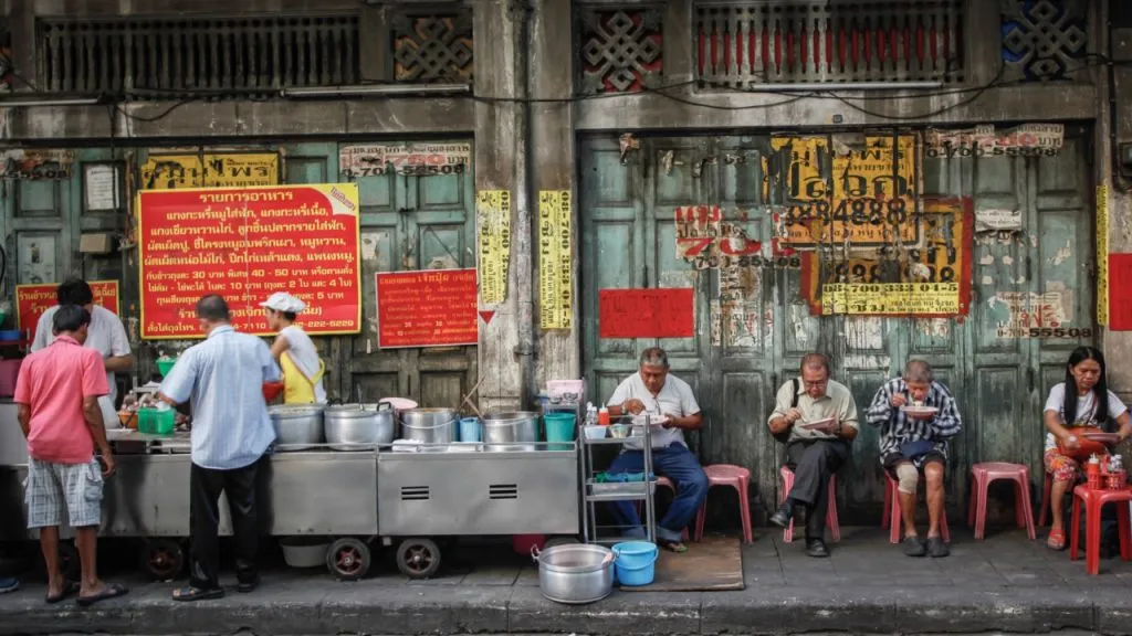 Street food in China town, Bangkok, Thailand