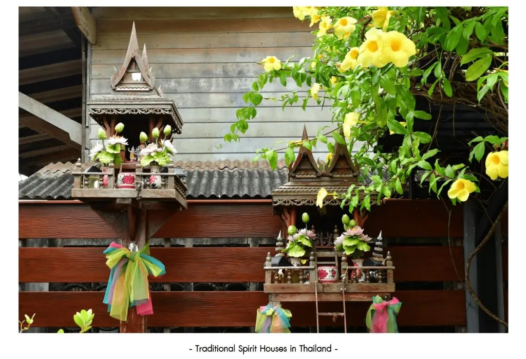 Traditional spirit houses in Thailand