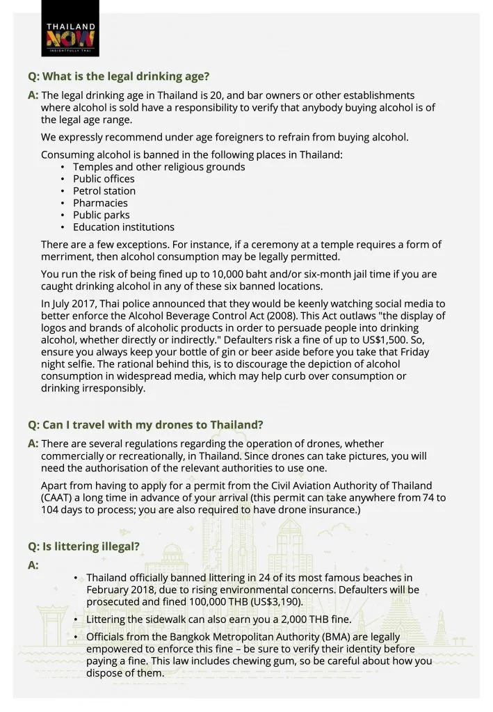 FAQ: LIVING IN THAILAND page 2