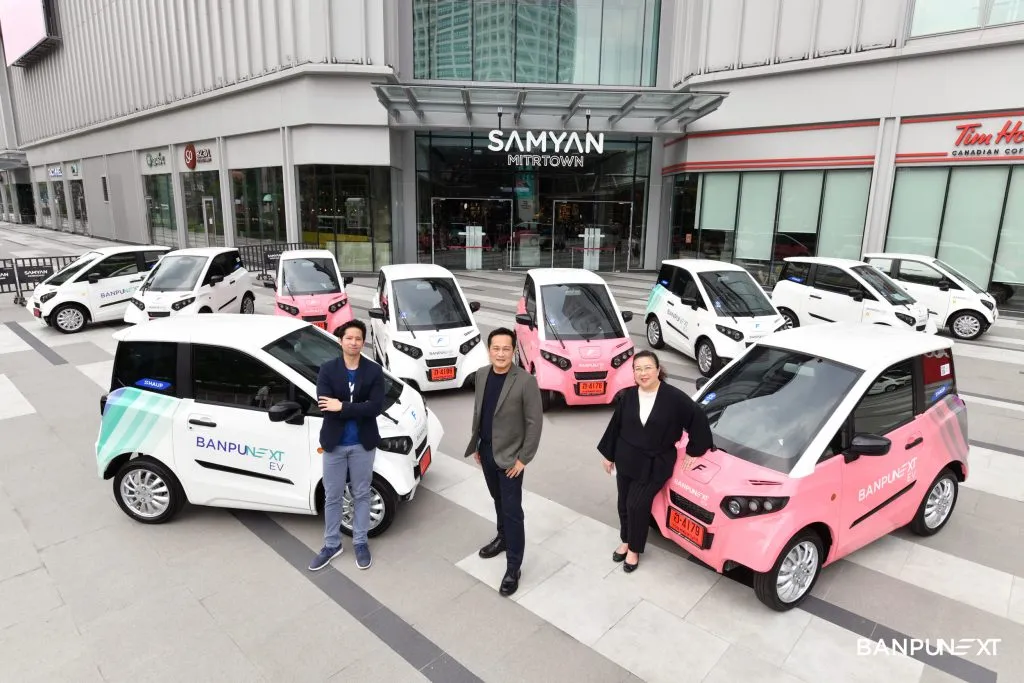 a fleet of haupcars affiliated with Banpu NEXT car-sharing program