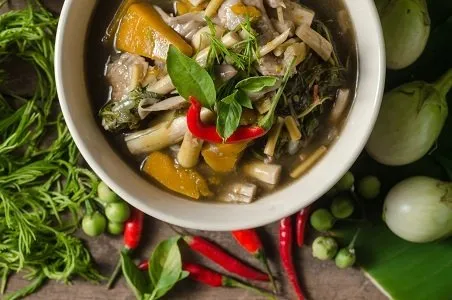 Thai curry from the Bib Gourmand MICHELIN-starred street food in Bangkok.