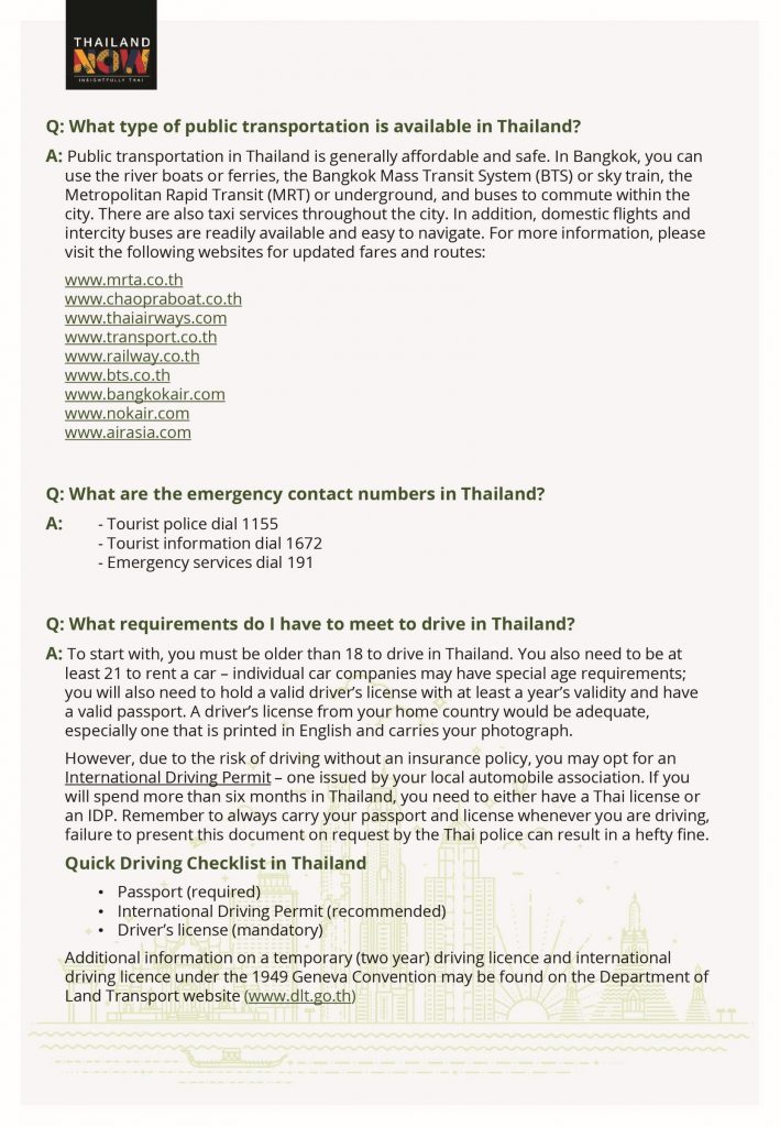 FAQ: LIVING IN THAILAND page 3