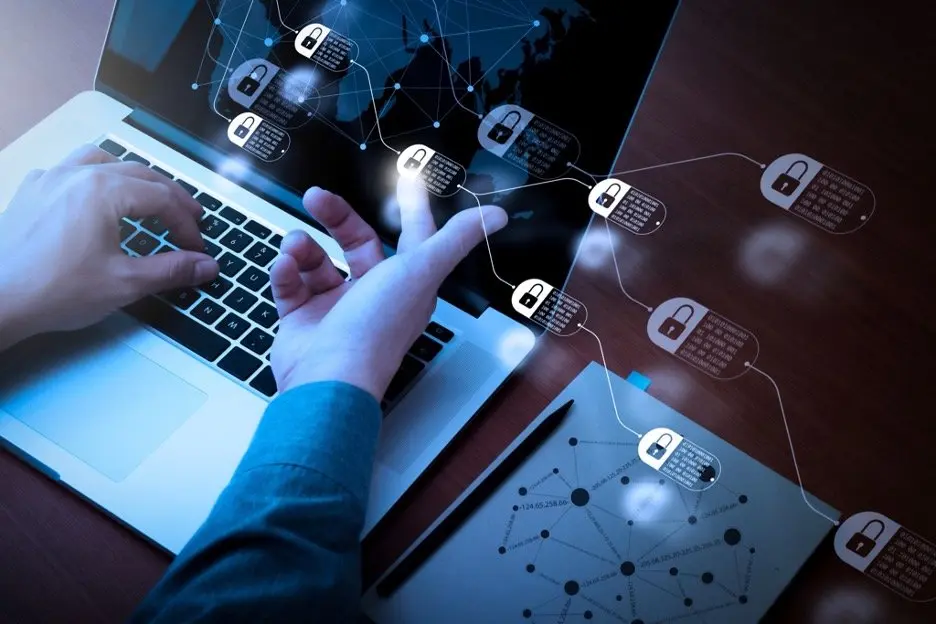 A digital visualization on a laptop.