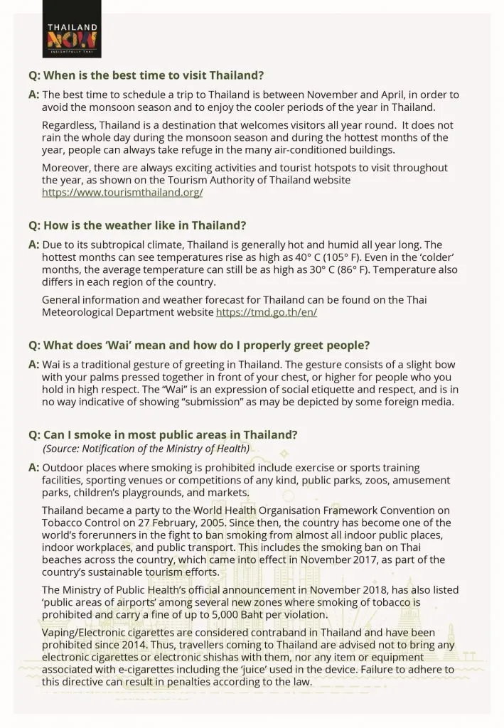 FAQ: LIVING IN THAILAND page 4