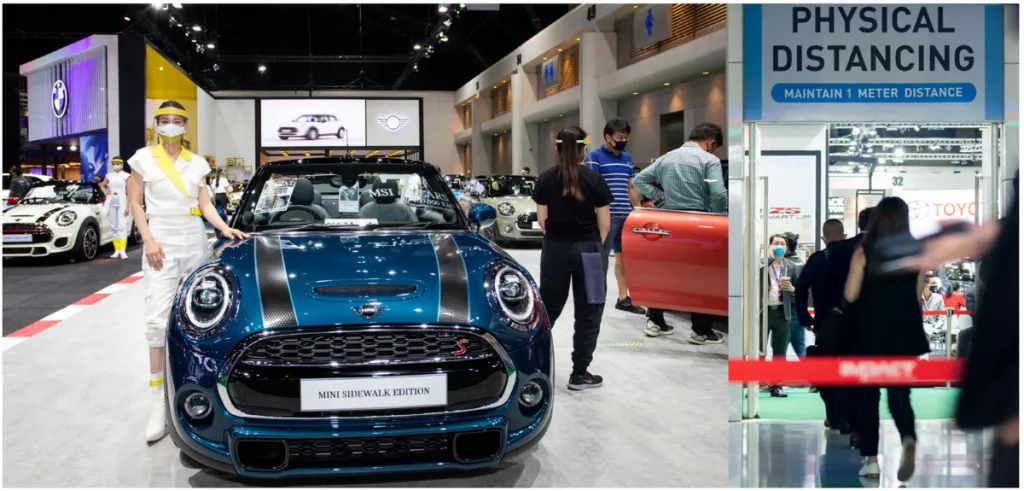 Luxury cars exhibition at Motor Expo December 2020 at IMPACT Muang Thong Thani, Bangkok.