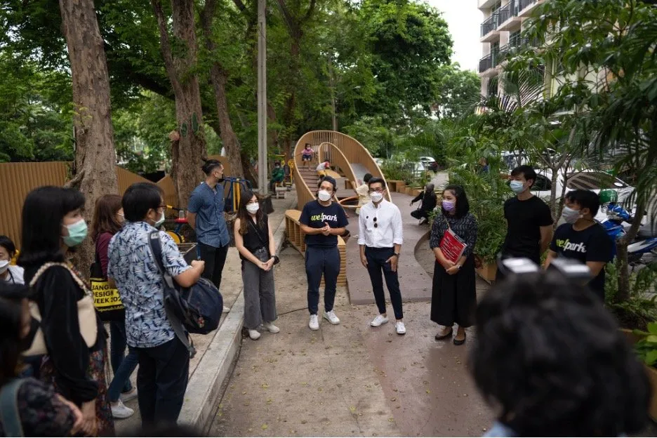 The Shma Soen and We Park teams meeting with the local community to share their public spaces.