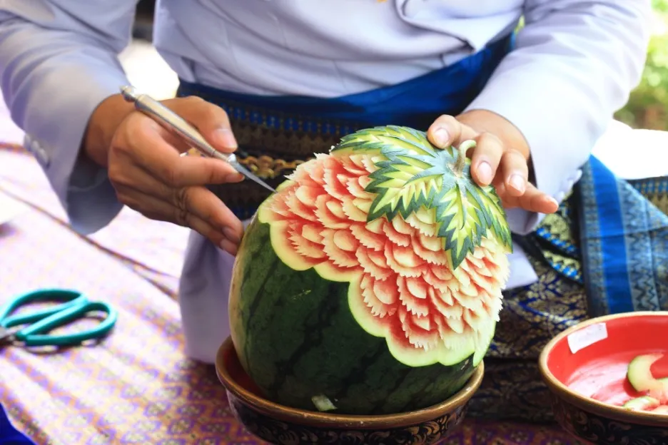 The art of watermelon carving