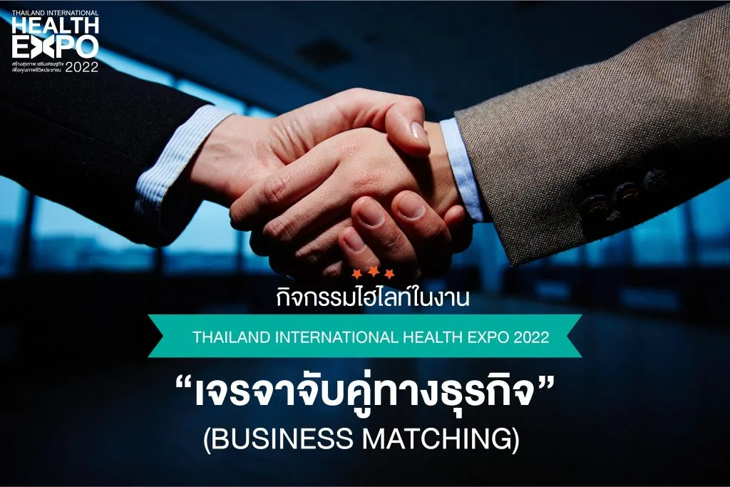 Business Matching poster for Thailand International Health Expo 2022