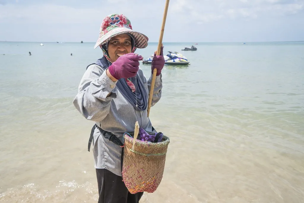Local angler demonstrating traditional fishing methods
