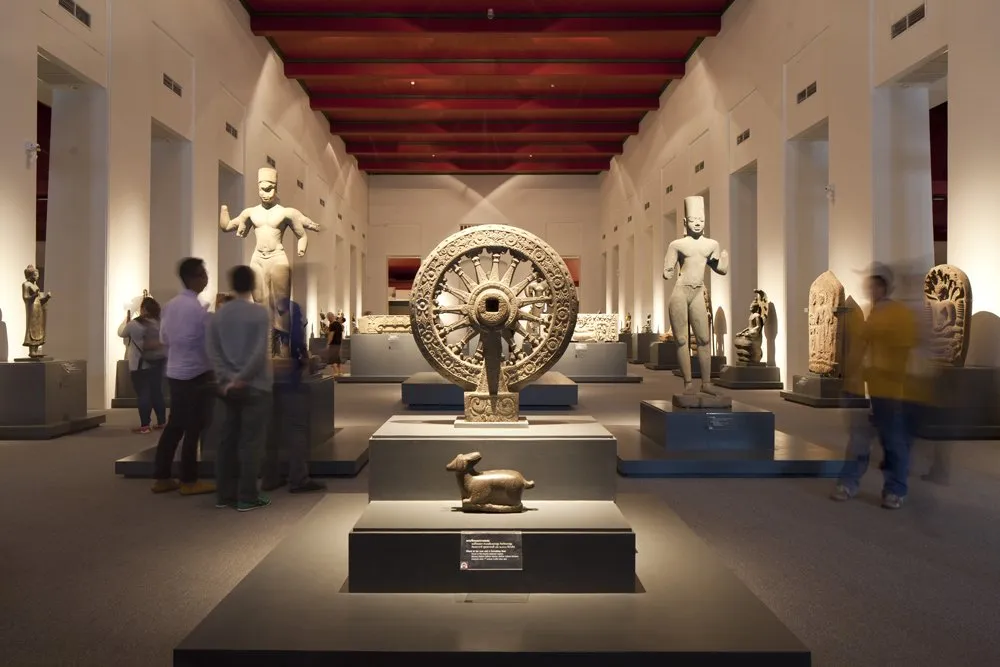 An exhibition of Southeast Asian sculptures at the National Museum Bangkok