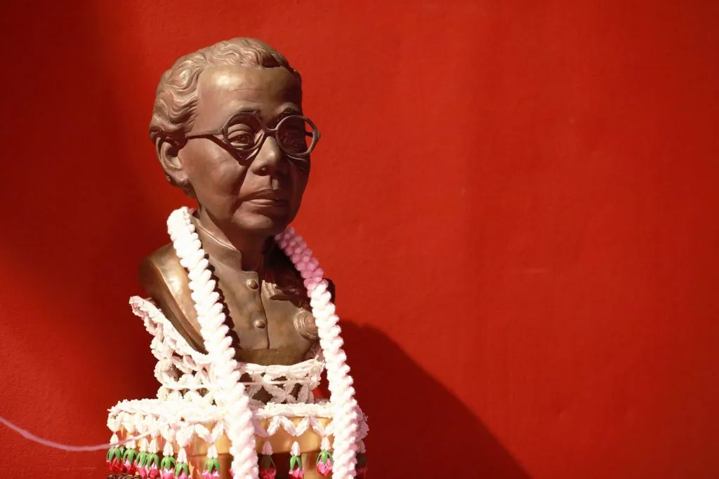 Dr Pierra statue at Pierra Maternity and Child Welfare Foundation in Bangkok Thailand