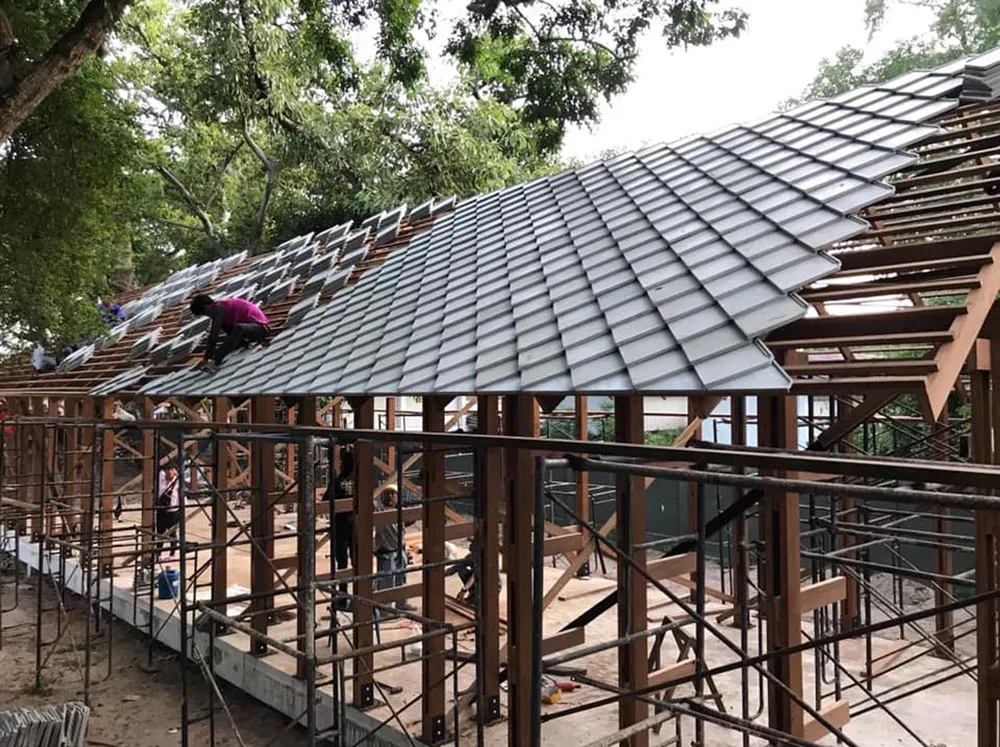 The kingdom's top traditional wood artisans building the Mrigadayavan Palace Woodshop