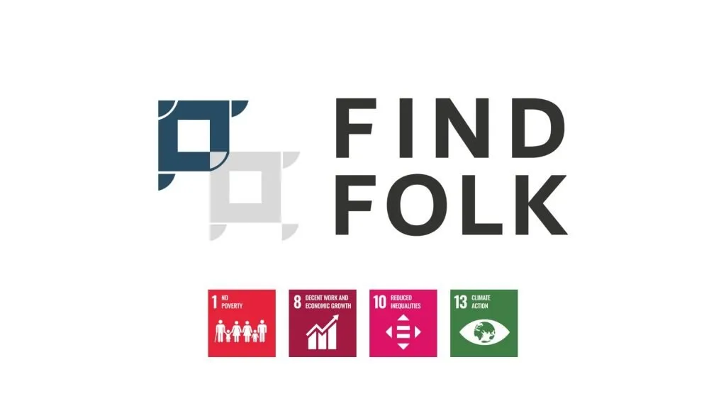 Find Folk logo with four sustainable development goals
