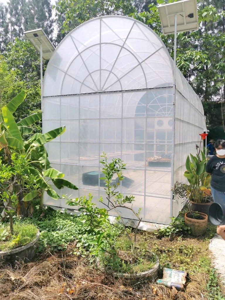 A greenhouse at Res-Q Farm that is used to dry plants