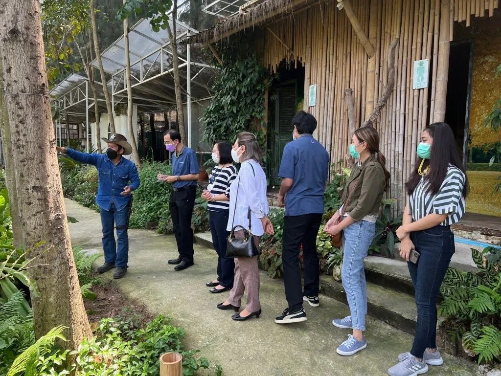 Wira, the owner of Res-Q Farm giving visitors a tour around his sustainable green energy farm