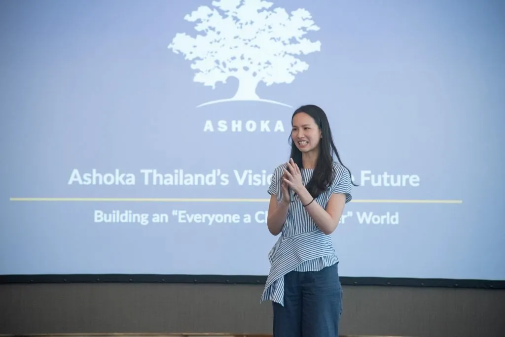 A panelist at the Ashoka Thailand's event to celebrate the 30th year of championing social entrepreneurship in Thailand in 2019