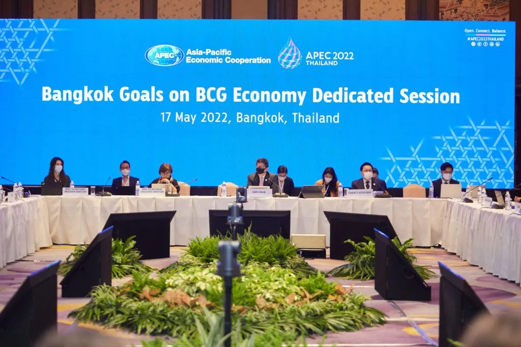 The BCG economy dedicated session in Bangkok, Thailand as part of the APEC 2022 host year