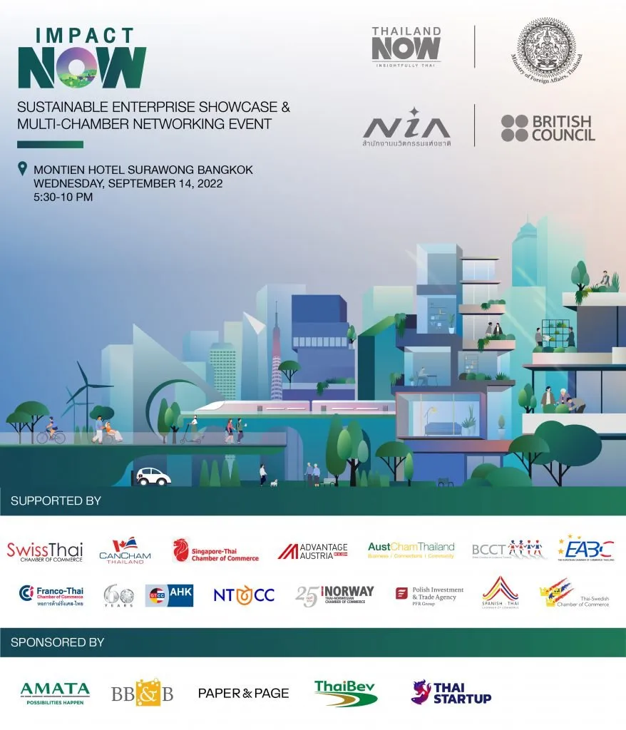 Impact NOW, a sustainable enterprise showcase and multi-chamber networking event banner