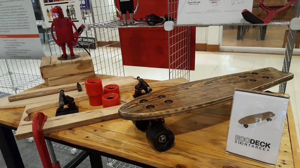 ECO DECK, an upcycled skateboard from construction waste by Soontaree