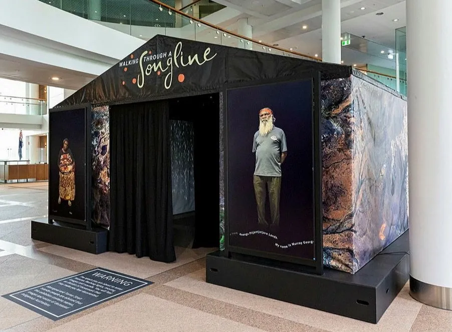 Walking through a Songline exhibition