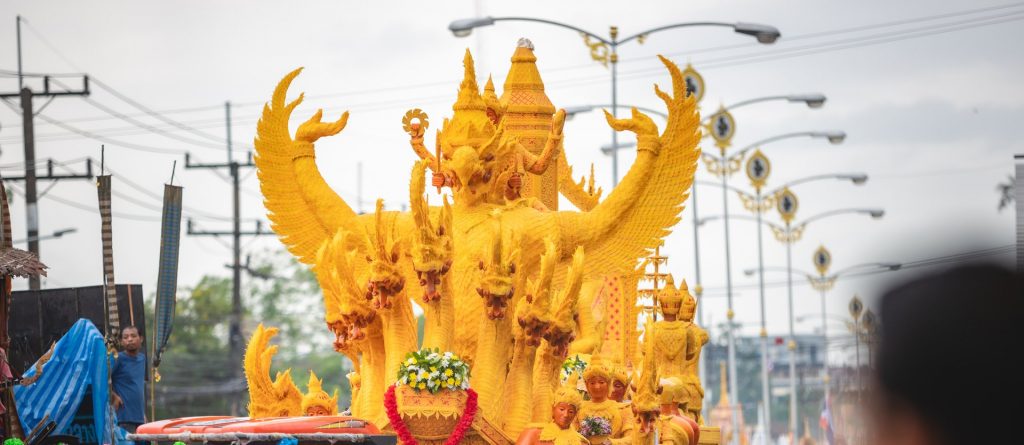 Chak Phra floats at the Chak Phra Festival