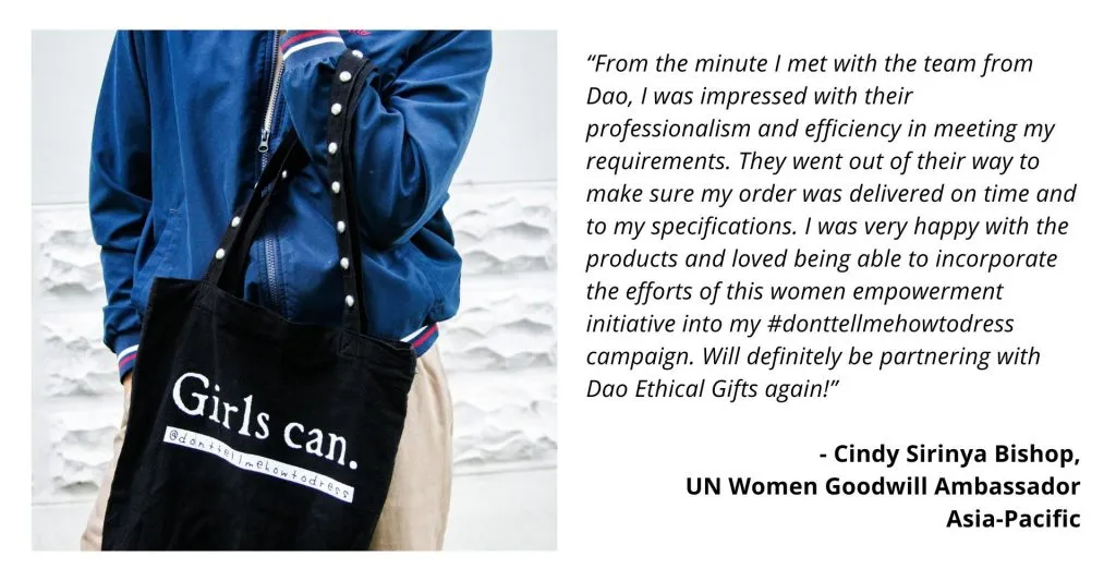 A quote by Cindy Sirinya Bishop, UN Women Goodwill Ambassador Asia-Pacific