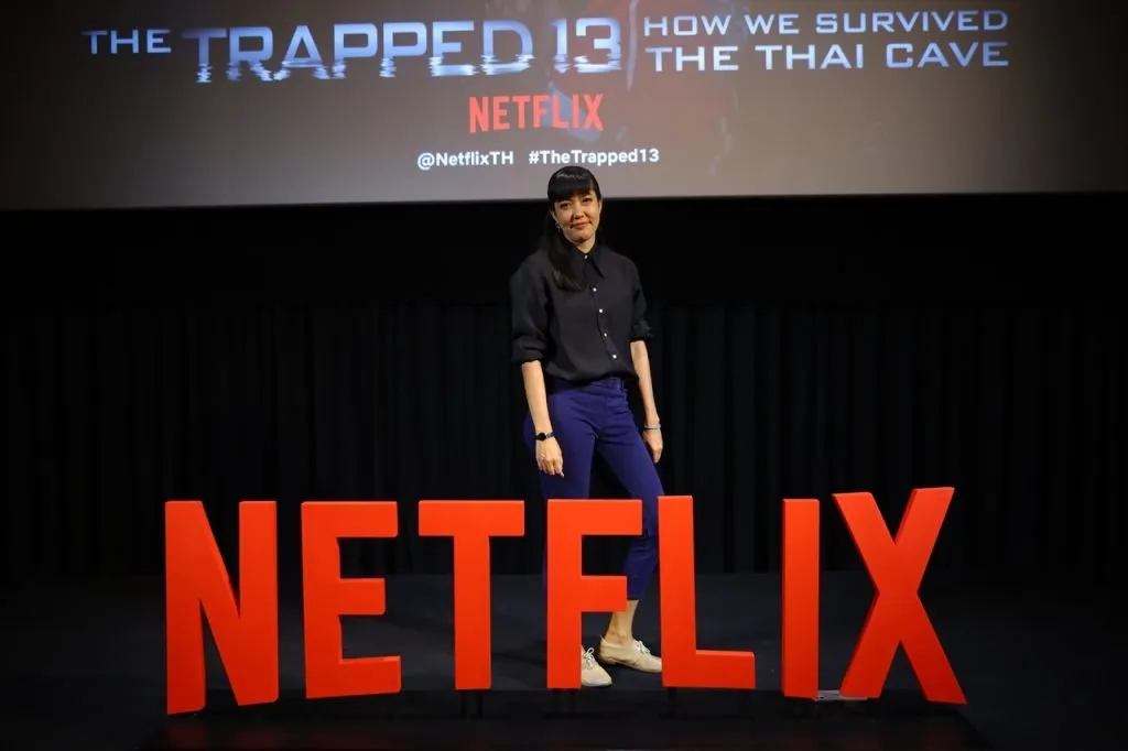 Pailin promoting her Netflix documentary, which shines a light on the individuals trapped in the Tum Luang Cave in 2018.