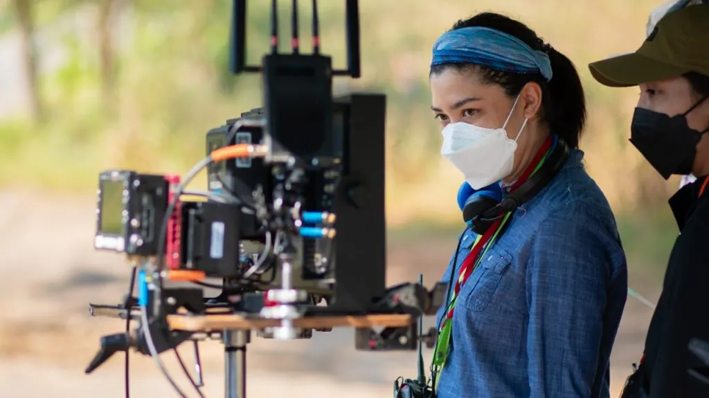 Pailin Wedel shooting the Netflix documentary, The Trapped 13