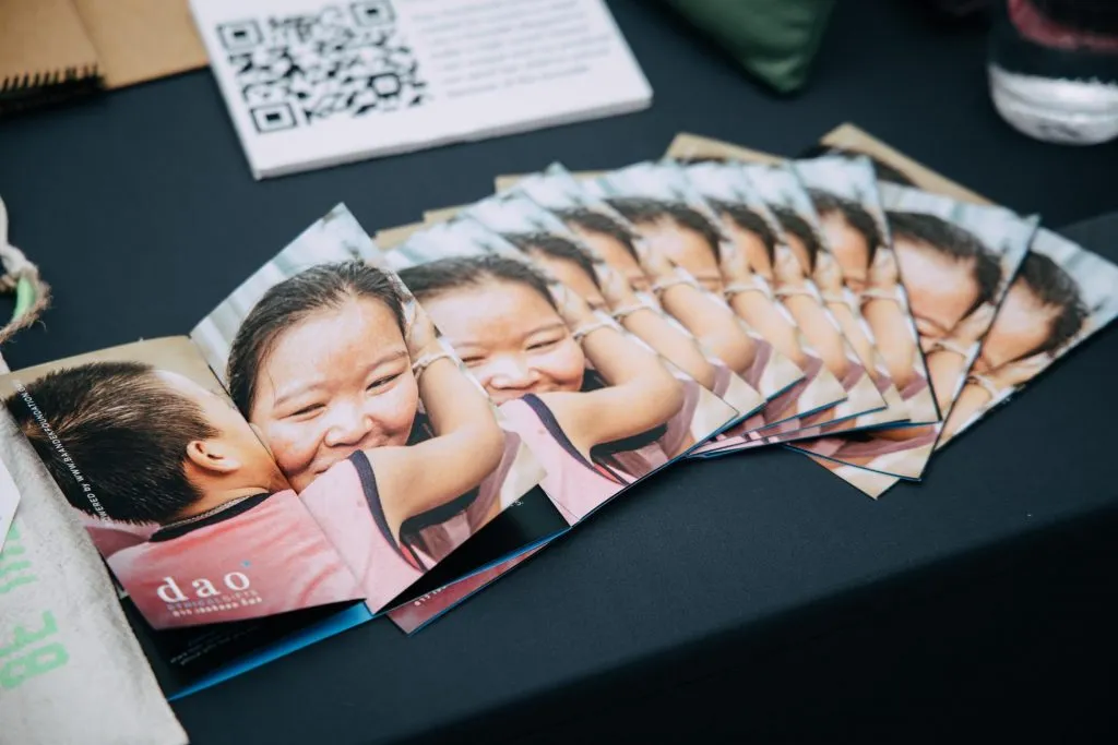 Dao Ethical Gifts' brochures displaying at Impact NOW