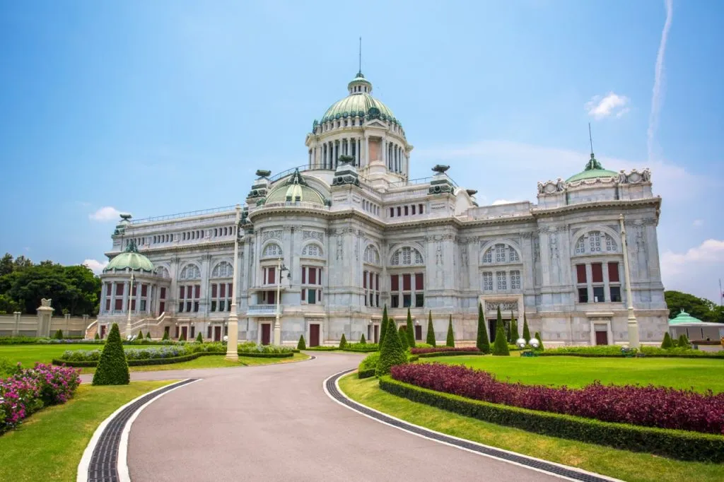 The Ananta Samakhom Throne Hall was the place where King Rama VII officially signed the first constitution back in 1932, located in Thai Royal Dusit Palace, Bangkok, Thailand.