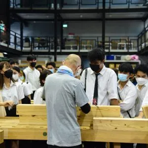 Woodworking demonstration by Mr. Yoji Hashizume