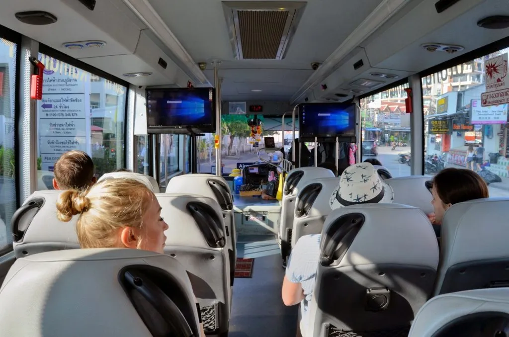 The interior of the Phuket Smart Bus