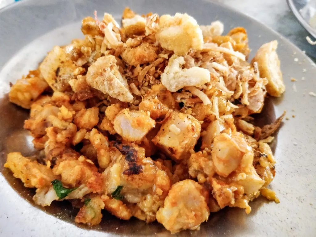 Phuket dish of o tao, a kind of oyster omelet
