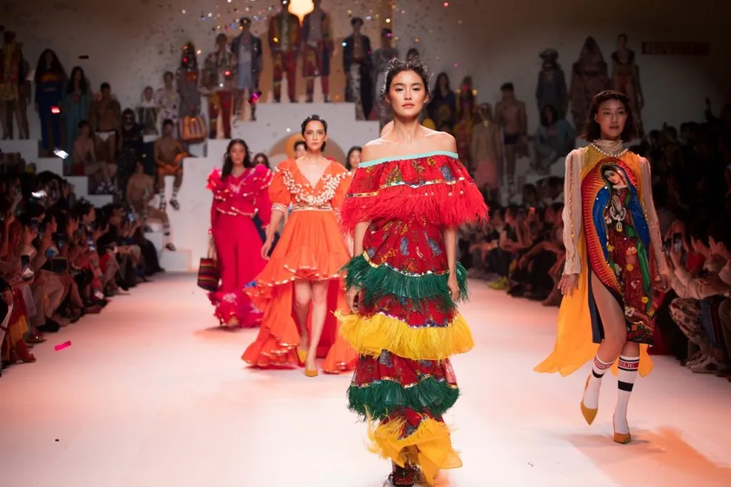 Models walking in the Bangkok International Fashion Week 2019