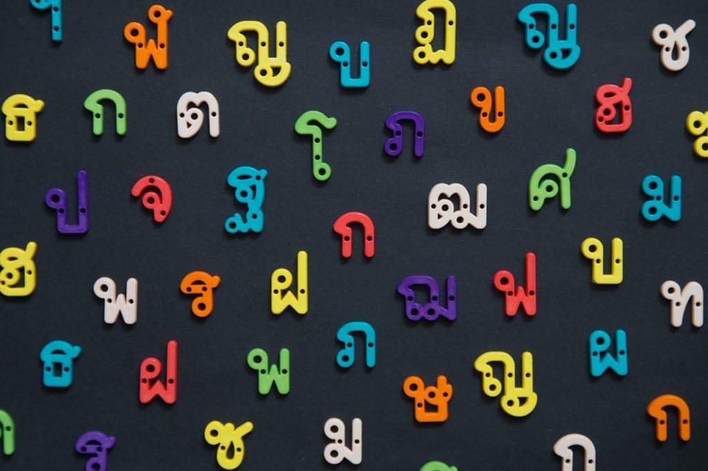 Colorful Thai alphabets
