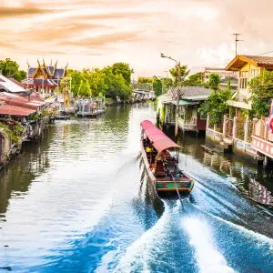 A boat in Bangkok's canal