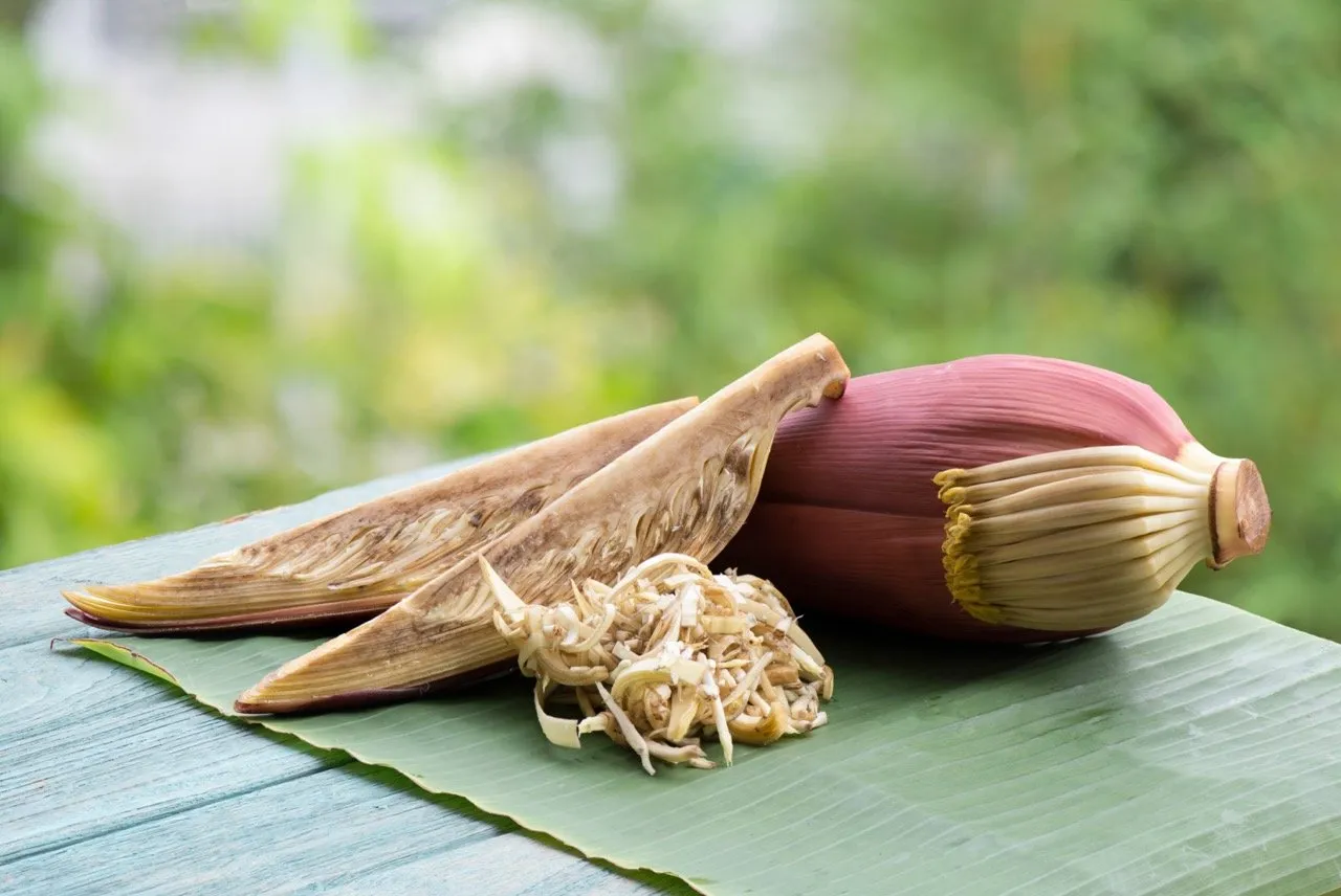 Banana blossom or hua plee