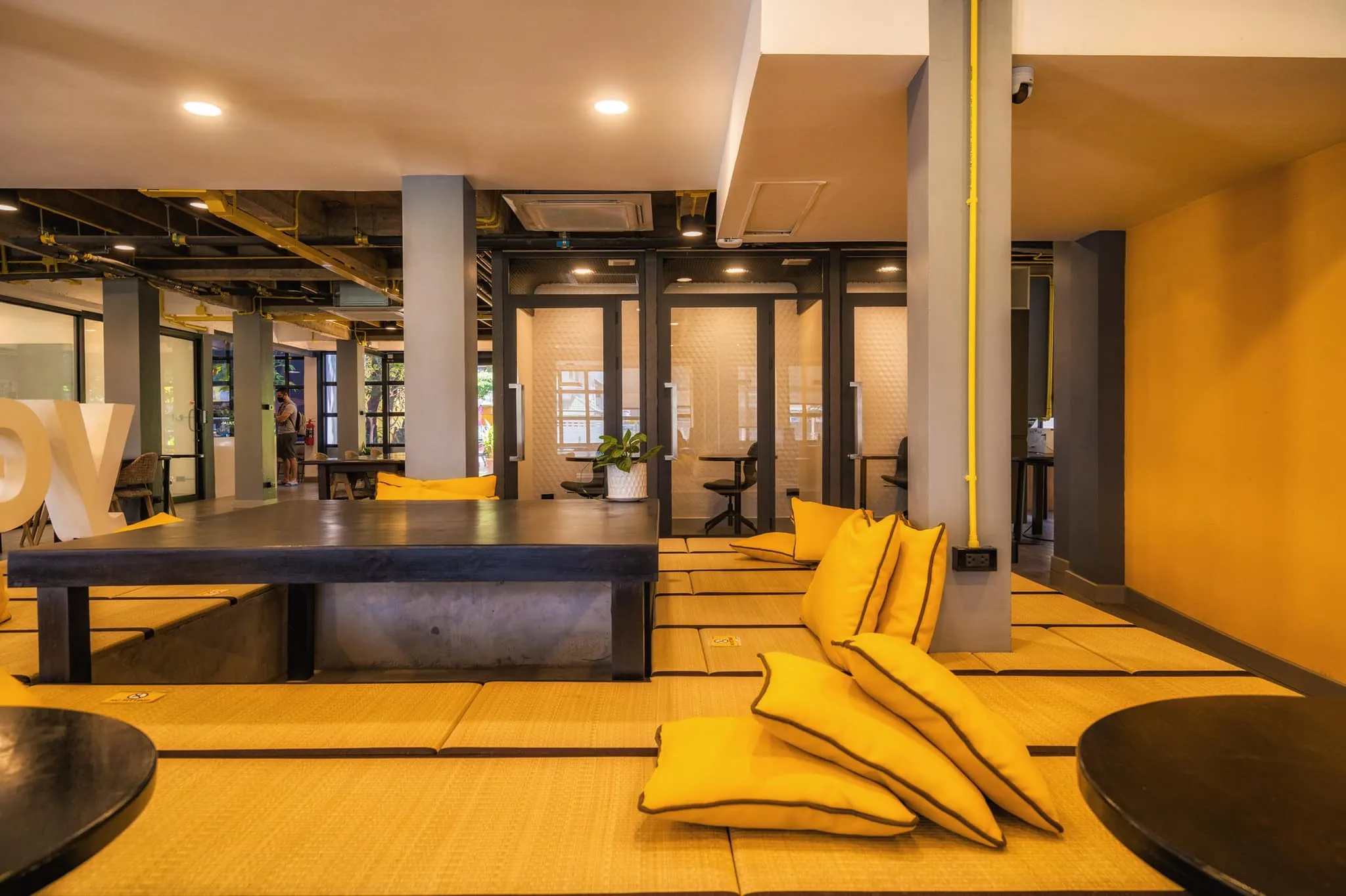 Yellow coworking space in Chiang Mai province