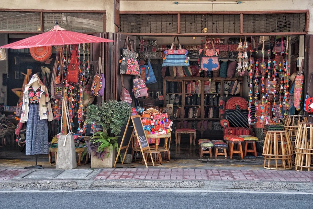 Local product storefront in Chiang Mai, Thailand
