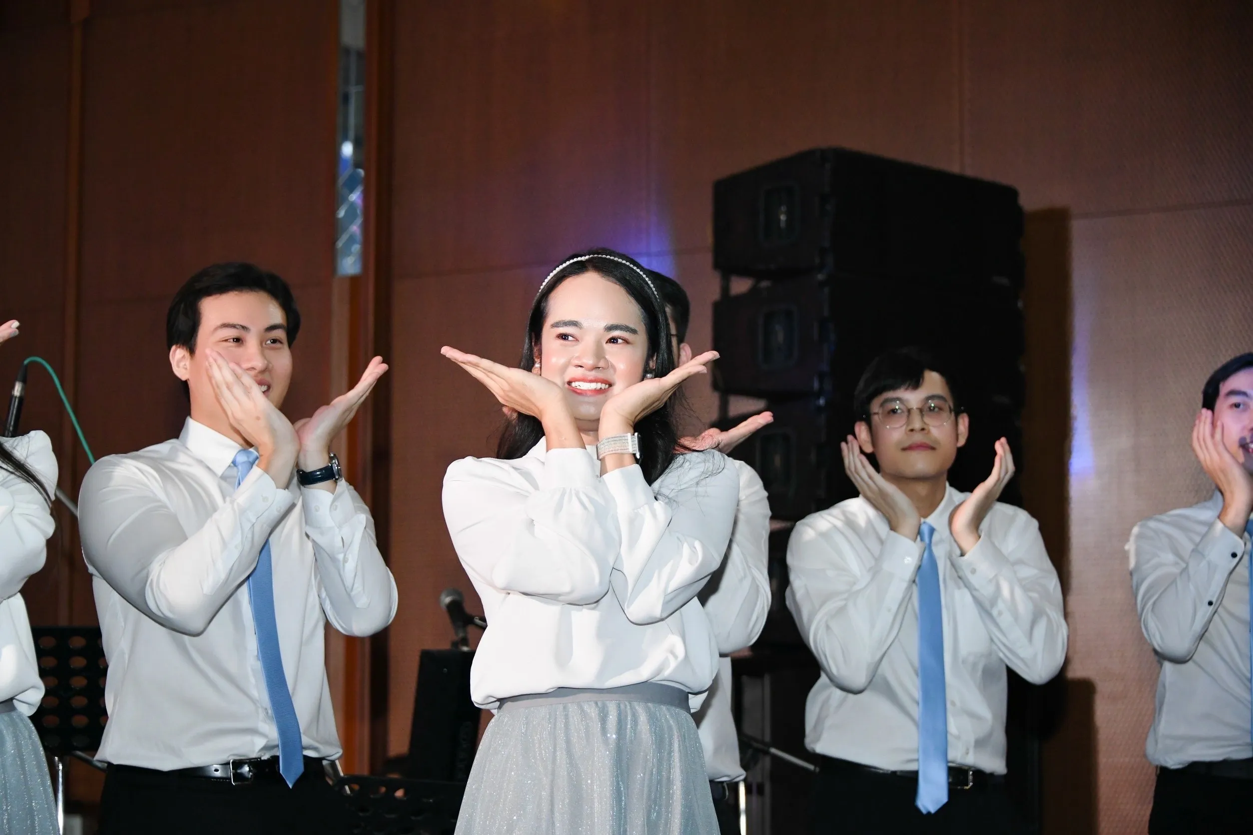 Dew participating in a performance