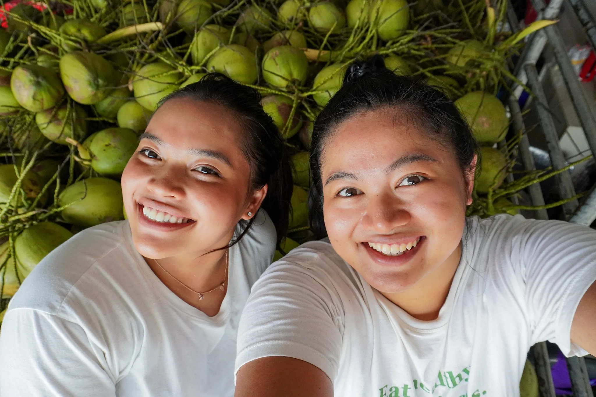 Pearl and Moh with the newest product Chaiyo coconut water