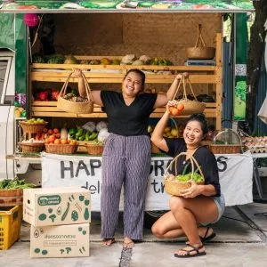 Suthasiny Moh Sudprasert and Pattamaphon Pearl Dumnui, co-CEOs and co-founders of Happy Grocers