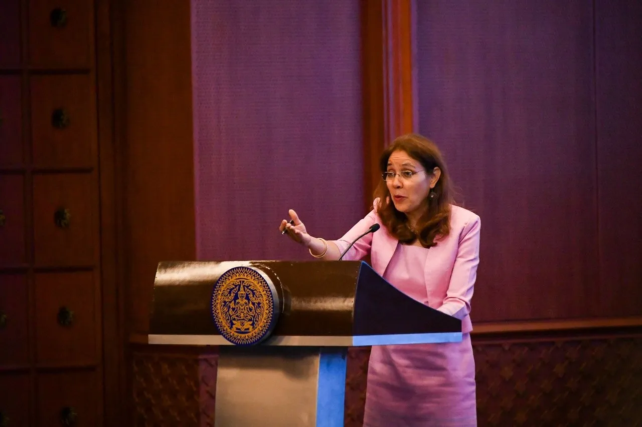 Gita Sabharwal, United Nations Resident Coordinator in Thailand, giving welcoming remarks