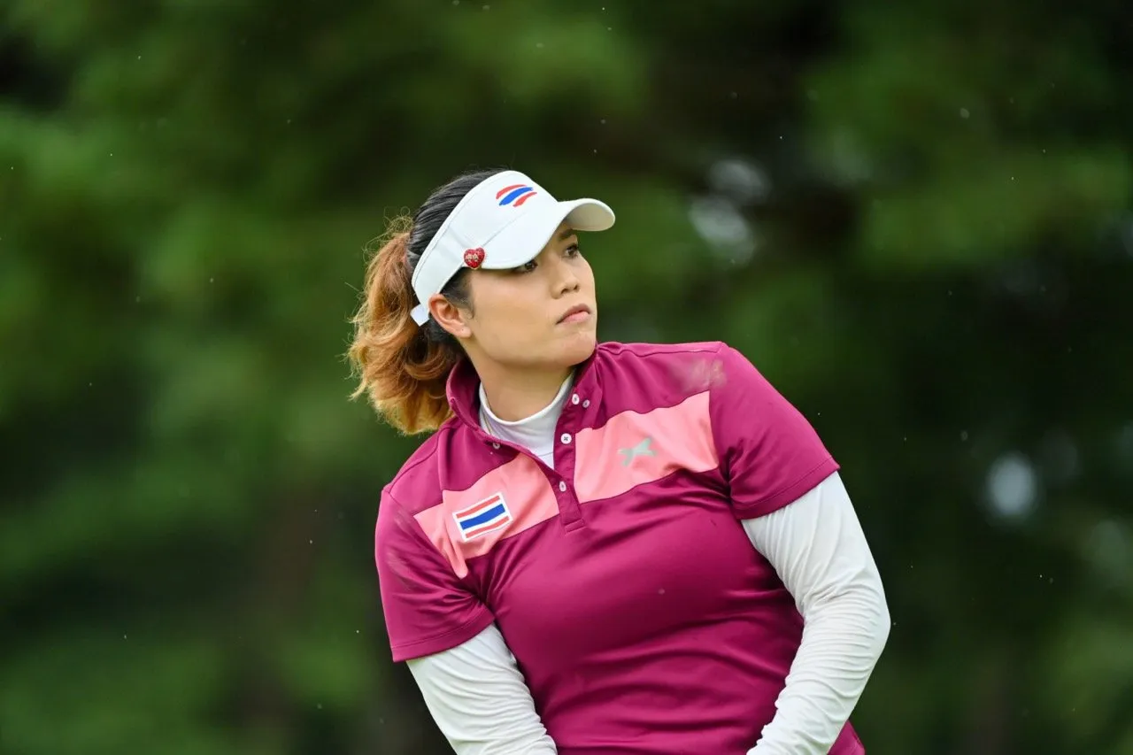 Ariya "Pro May" Jutanugarn playing golf