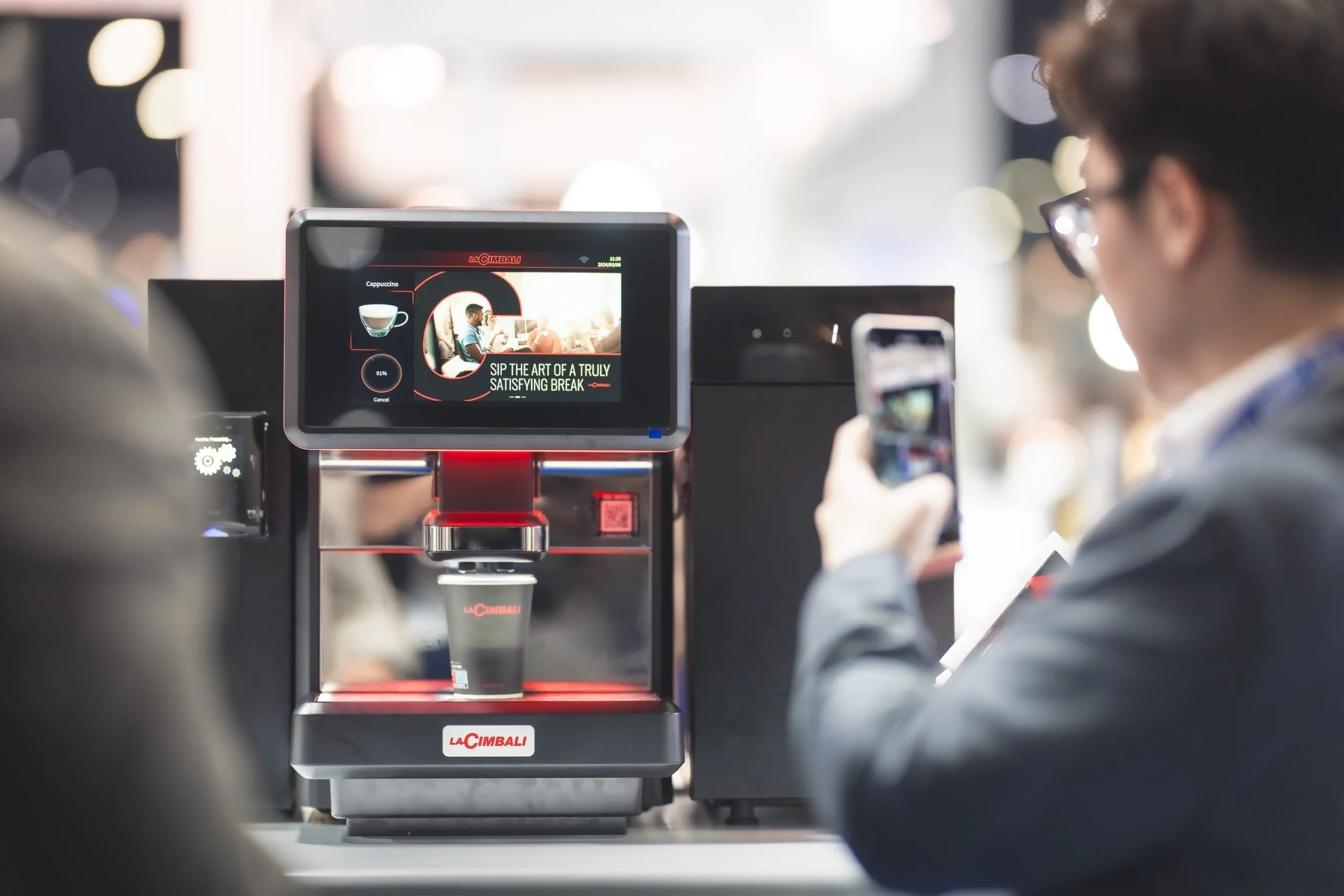 A professional coffee machine by La Cimbali