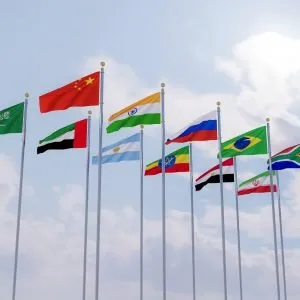 Flags of BRICS membership