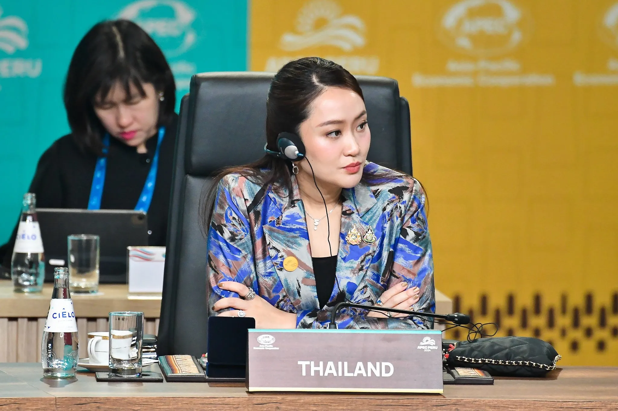 Prime Minister Paetongtarn Shinawatra at the APEC Economic Leaders' Retreat held at the Lima Convention Centre in Peru