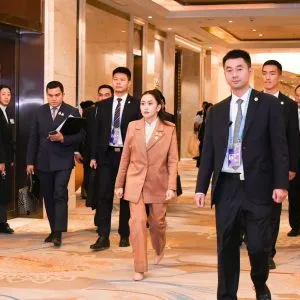 Prime Minister Paetongtarn attending the eight Greater Mekong Subregion Summit in Kunming, China